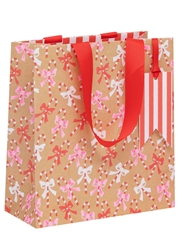 Candy Cane Bows Medium Gift Bag