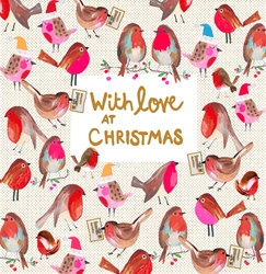 With Love at Christmas Birds Greeting Card