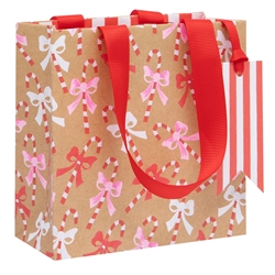 Candy Cane Bows Small Gift Bag