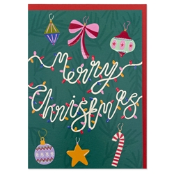 Merry Christmas Ornaments Greeting Card