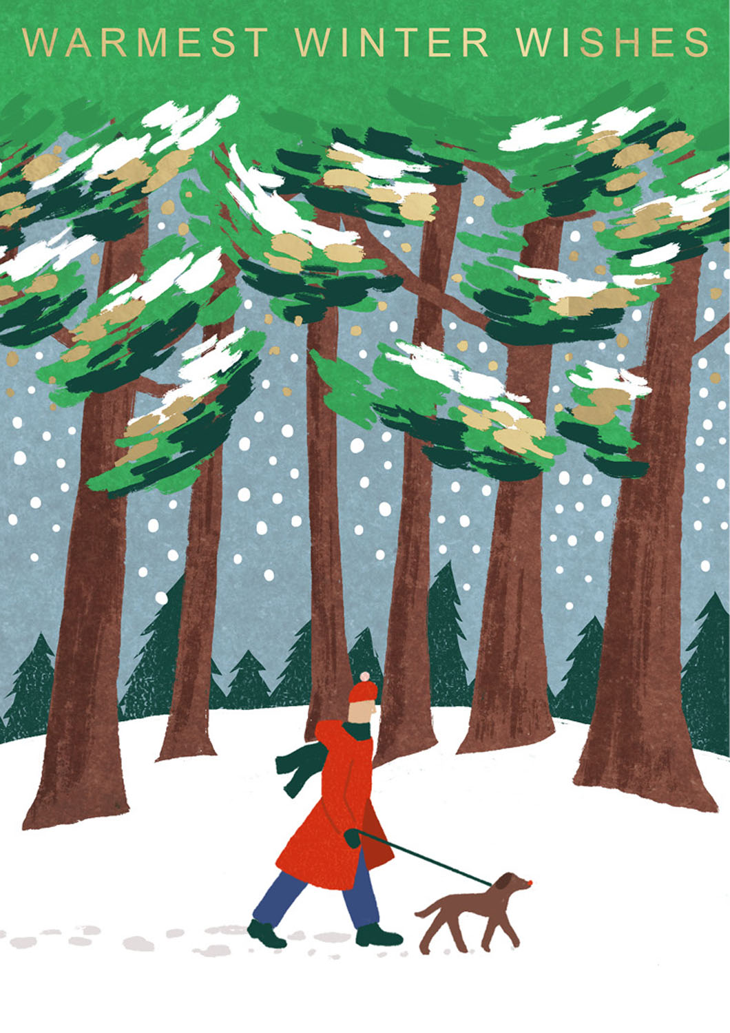 Winter Walk Greeting Card