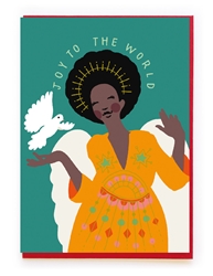 Joy to the World Angel Greeting Card