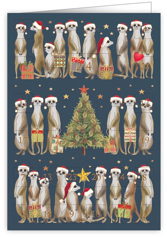 Meerkats Advent Greeting Card