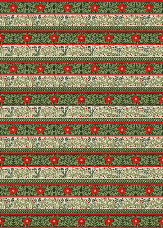 Christmas Floral Roll Wrap