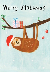 Christmas Sloth Greeting Card