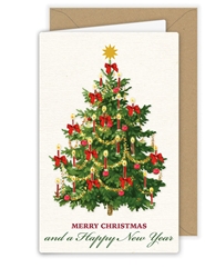 Christmas Tree with Candles Greeting Card