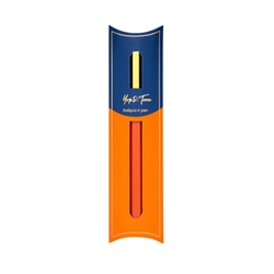Navy Orange Writing Pen